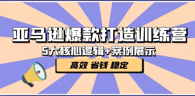 亚马逊爆款打造训练营：5大核心逻辑+案例展示 打造爆款链接 高效 省钱 稳定-网创-网赚-项目-兼职青絲网创