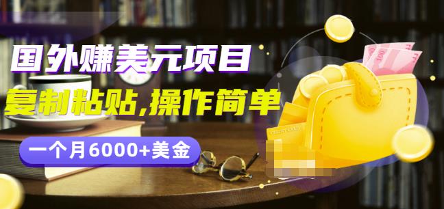 分享一个国外赚美元项目：复制粘贴一个月6000+美金，简单易操作￼￼-网创-网赚-项目-兼职青絲网创