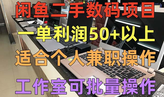 闲鱼二手数码项目，个人副业低保收入一单50+以上，工作室批量放大操作-网创-网赚-项目-兼职青絲网创