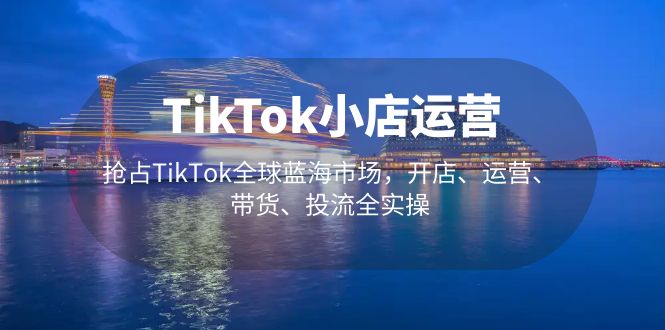 TikTok小店运营 抢占TikTok全球蓝海市场，开店、运营、带货、投流全实操-网创-网赚-项目-兼职青絲网创