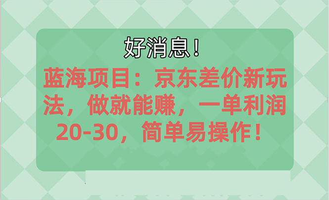 越早知道越能赚到钱的蓝海项目：京东大平台操作，一单利润20-30，简单易操作-网创-网赚-项目-兼职青絲网创