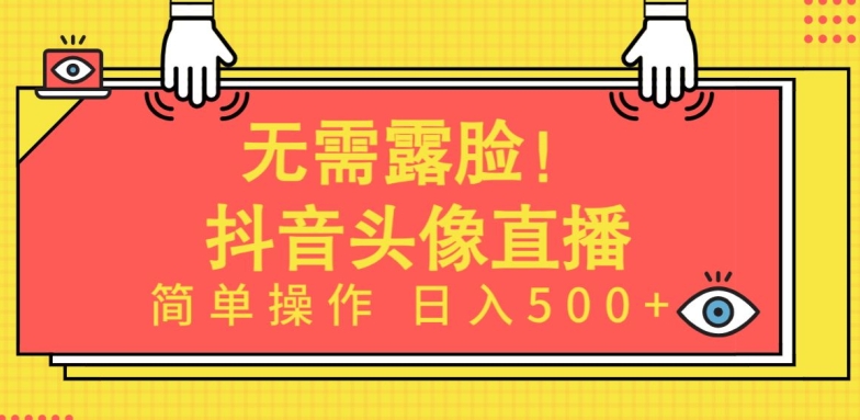 无需露脸，Ai头像直播项目，简单操作日入500+-网创-网赚-项目-兼职青絲网创