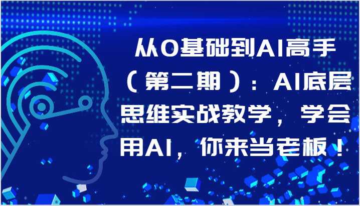 从0基础到AI高手（第二期）：AI底层思维实战教学，学会用AI，你来当老板！-网创-网赚-项目-兼职青絲网创