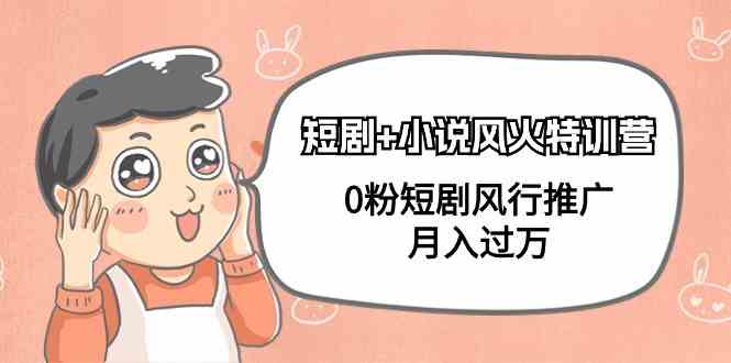 （9374期）短剧+小说风火特训营，0粉短剧风行推广，月入过万（102节课）-网创-网赚-项目-兼职青絲网创