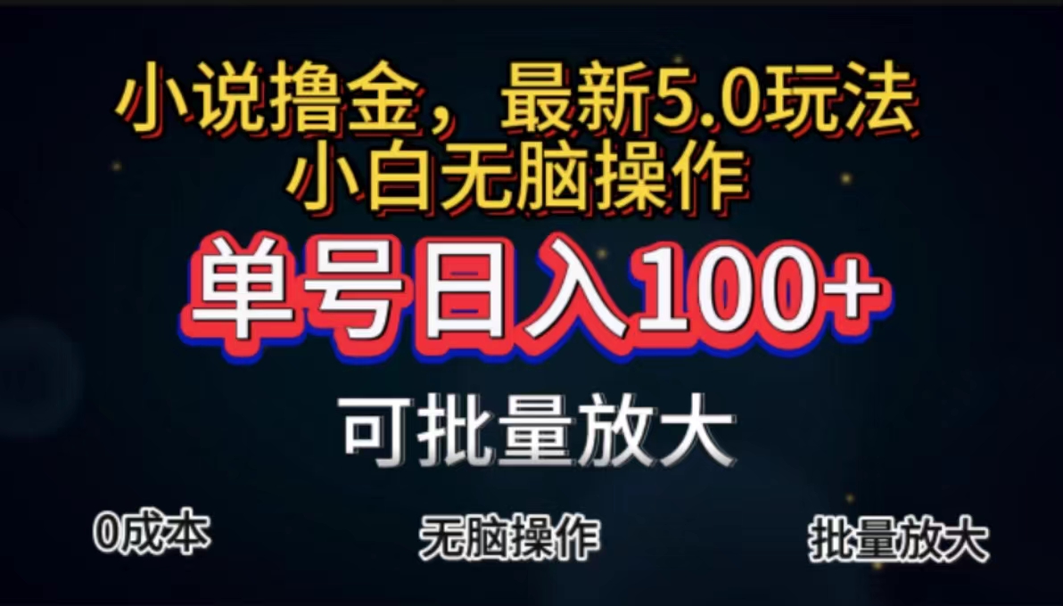全自动小说撸金，单号日入100+小白轻松上手，无脑操作-网创-网赚-项目-兼职青絲网创