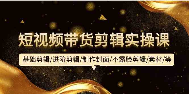 （9887期）短视频带货剪辑实操课：基础剪辑/进阶剪辑/制作封面/不露脸剪辑/素材/等等-网创-网赚-项目-兼职青絲网创