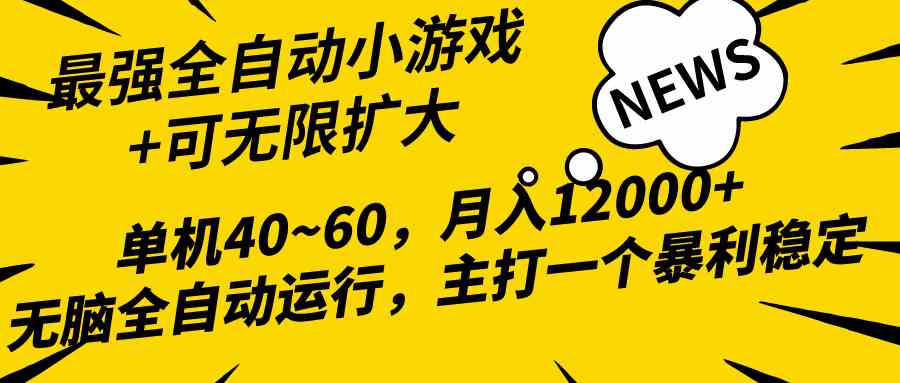 （10046期）2024最新全网独家小游戏全自动，单机40~60,稳定躺赚，小白都能月入过万-网创-网赚-项目-兼职青絲网创