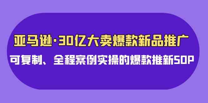 （9944期）亚马逊30亿·大卖爆款新品推广，可复制、全程案例实操的爆款推新SOP-网创-网赚-项目-兼职青絲网创