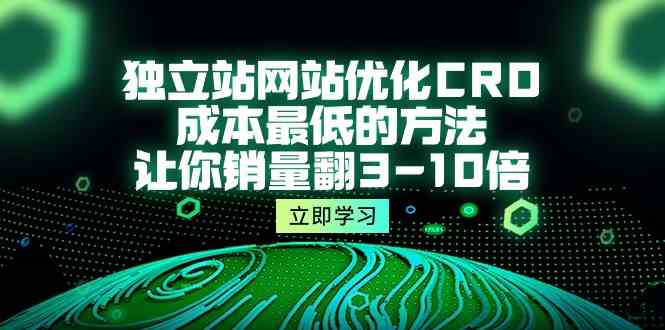 （10173期）独立站网站优化CRO，成本最低的方法，让你销量翻3-10倍（5节课）-网创-网赚-项目-兼职青絲网创