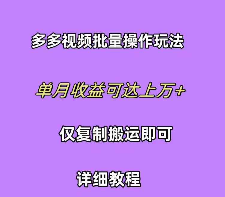 （10029期）拼多多视频带货快速过爆款选品教程 每天轻轻松松赚取三位数佣金 小白必…-网创-网赚-项目-兼职青絲网创
