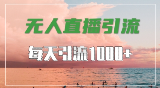 抖音快手视频号全平台通用，无人直播引流法，超暴力引流1000+高质量精准创业粉【揭秘】-网创-网赚-项目-兼职青絲网创