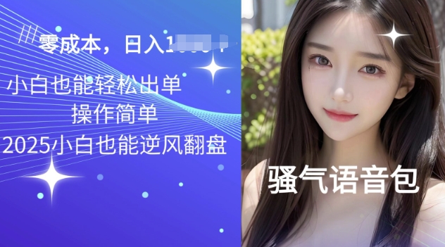 2025骚气导航语音包项目，零基础小白单日变现多张-网创-网赚-项目-兼职青絲网创
