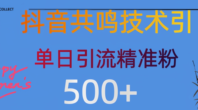 抖音情感引流创业粉，自然低成本，日引500+-网创-网赚-项目-兼职青絲网创