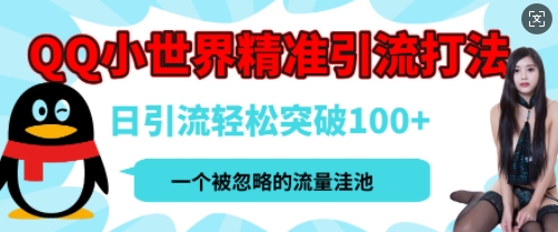 QQ私域引流平台，流量年轻且巨大，实操单日引流100+创业粉，月精准变现1W+-网创-网赚-项目-兼职青絲网创