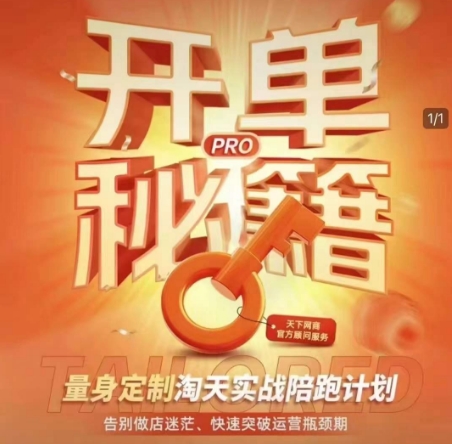 淘宝开单秘籍PRO，量身定制淘天实战陪跑计划，告别做店迷茫、快速突破运营瓶颈期-网创-网赚-项目-兼职青絲网创