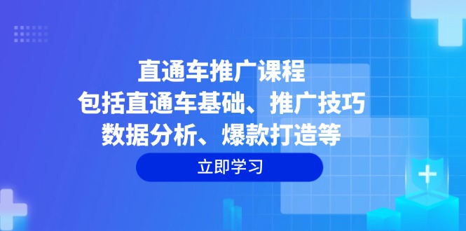 （14001期）直通车推广课程：包括直通车基础、推广技巧、数据分析、爆款打造等-网创-网赚-项目-兼职青絲网创